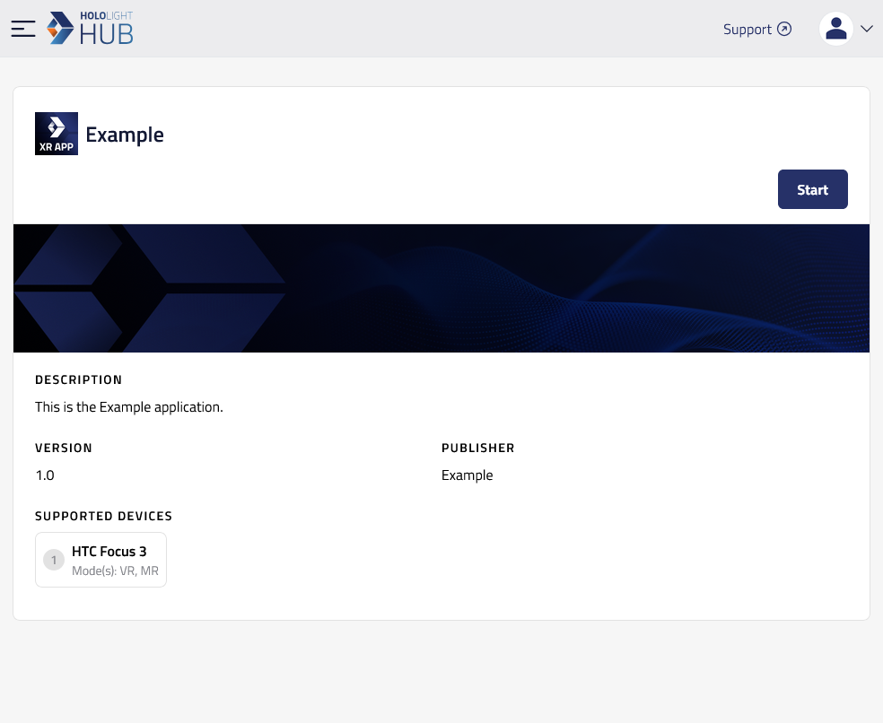 hololight hub browser apps example app