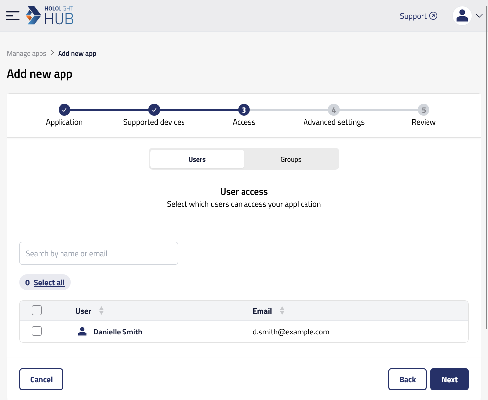 hololight hub browser manage apps add access