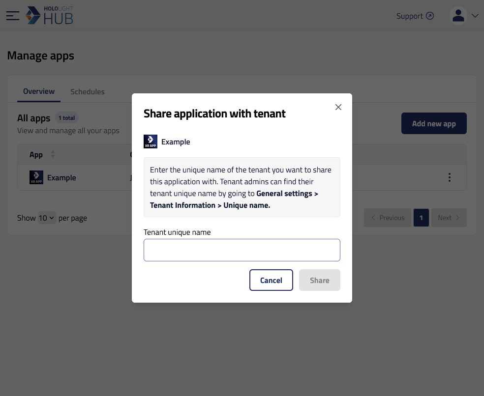 hololight hub browser manage apps share