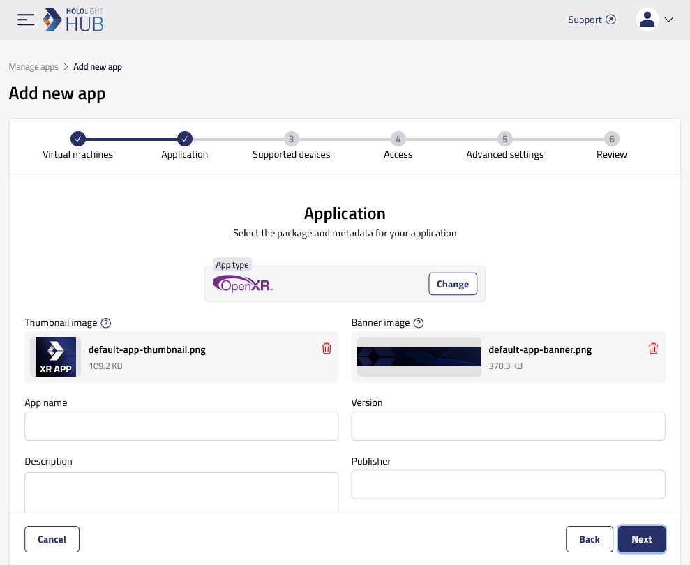 hololight hub private deployment browser manage apps add application