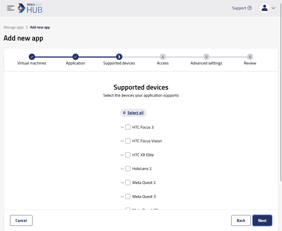 hololight hub private deployment browser manage apps add devices