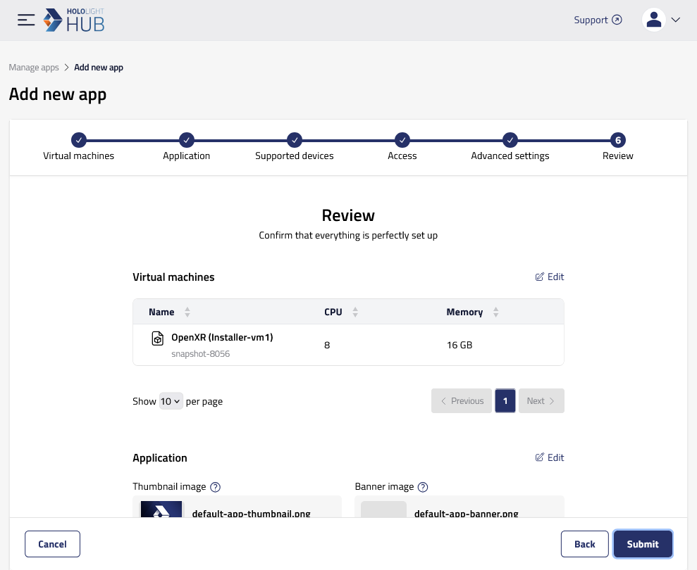 hololight hub private deployment browser manage apps add review