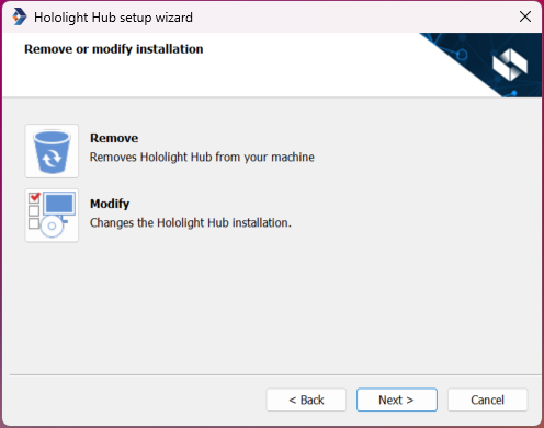 hololight hub hub modify remove or modify
