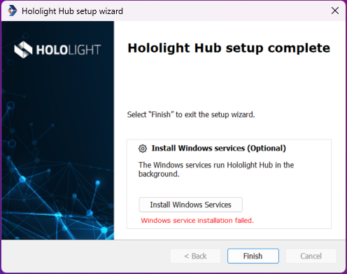 hololight hub hub setup hub complete