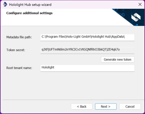 hololight hub hub setup hub configure additional settings