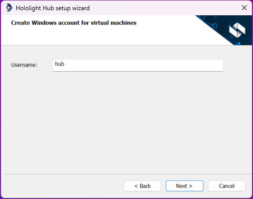 hololight hub hub setup hub create windows account for vm