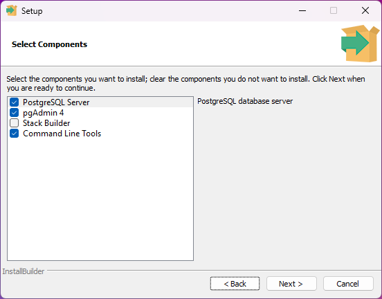 hololight hub hub setup prerequisites installing postgresql select components no stack builder