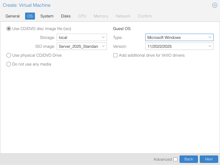 hololight hub hypervisor proxmox create virtual machine os
