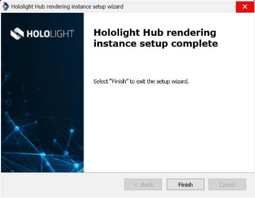 hololight hub rendering instance modify complete