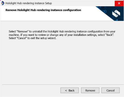 hololight hub rendering instance modify remove