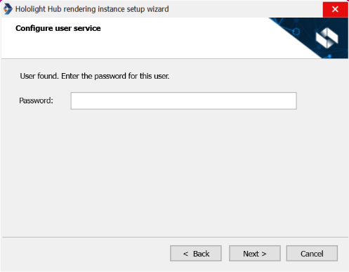 hololight hub rendering instance setup configure service user user found