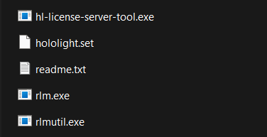 Screenshot showing the contents of the extracted folder