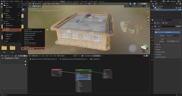 Screenshot of Blender
