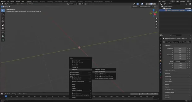 Screenshot of Blender