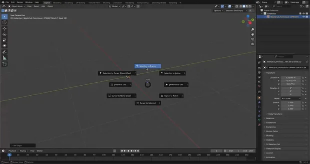 Screenshot of Blender