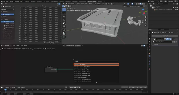 Screenshot of Blender