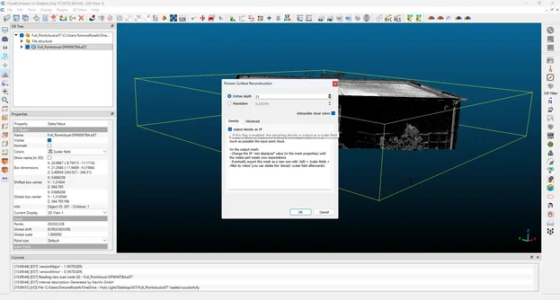 Screenshot of CloudCompare