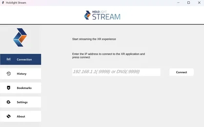 hololight stream client desktop connection