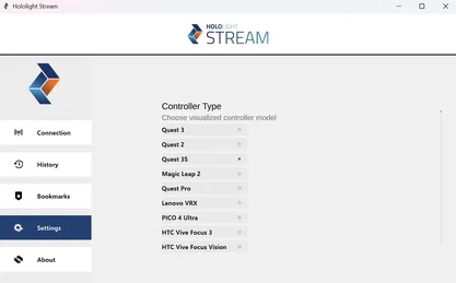 hololight stream client desktop settings