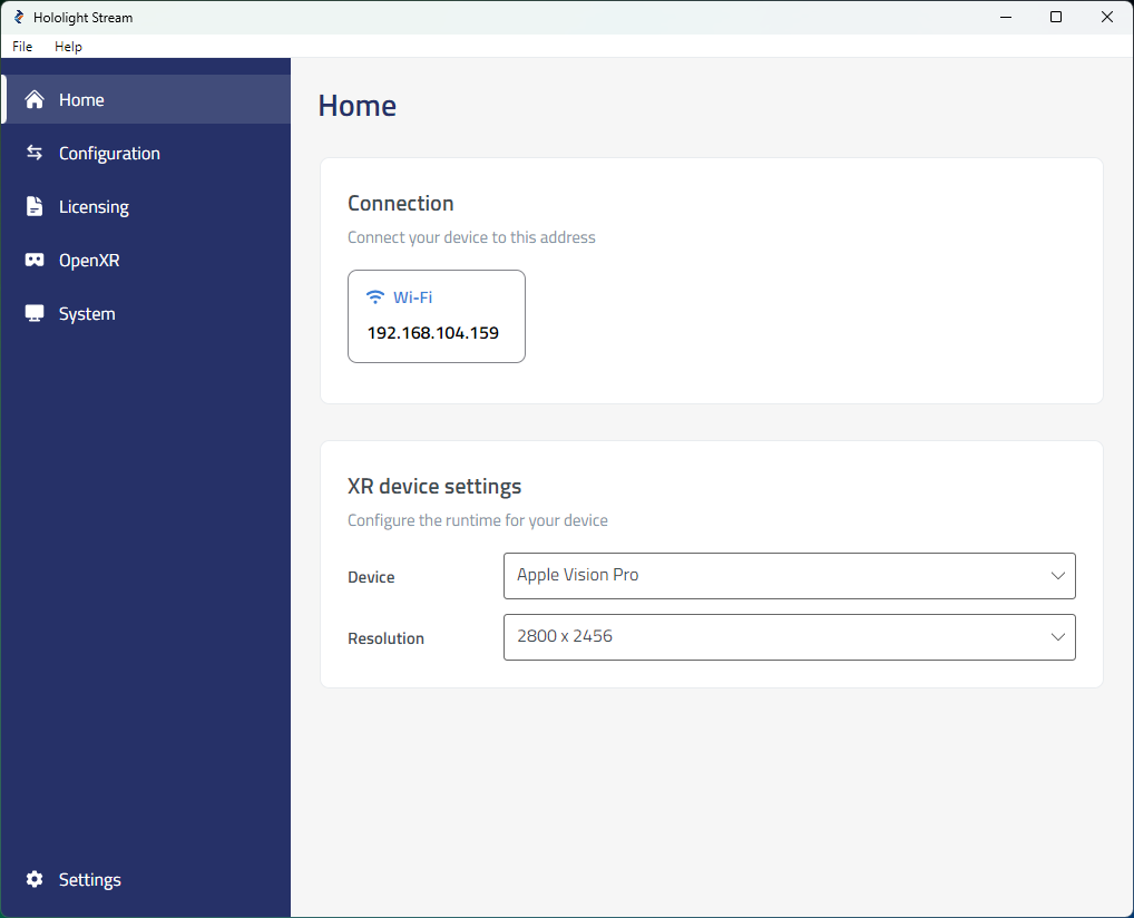 hololight stream desktop home