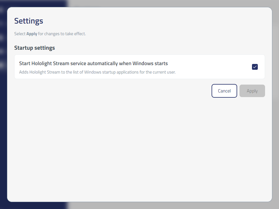 hololight stream desktop settings