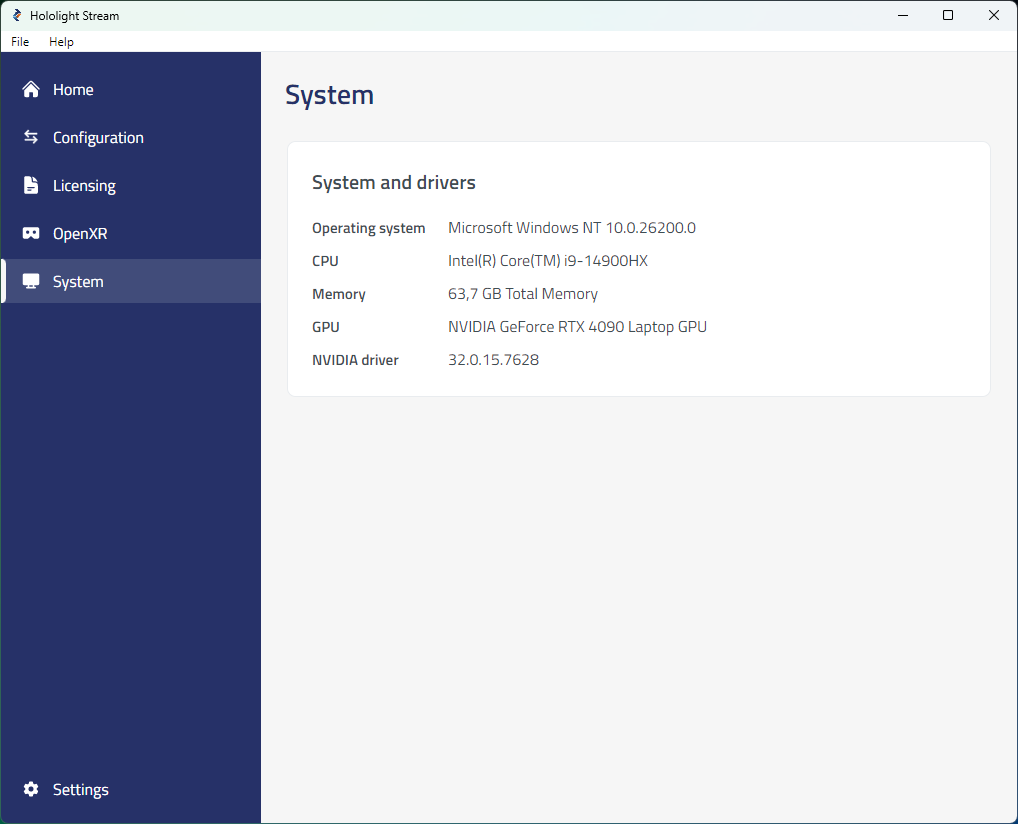 hololight stream desktop system