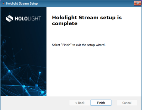 hololight stream installer modify complete