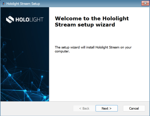 hololight stream installer welcome