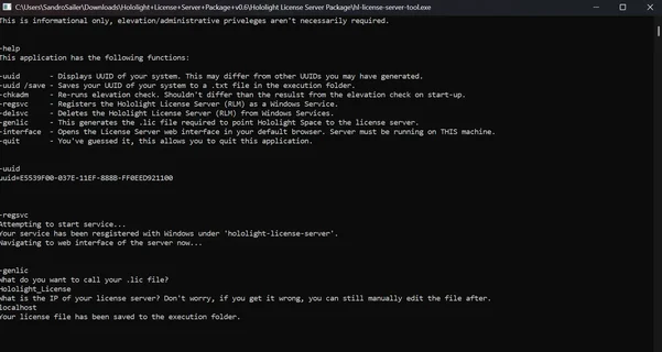 Screenshot of Command Prompt on Windows