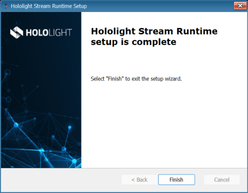 hololight stream runtime installer modify complete