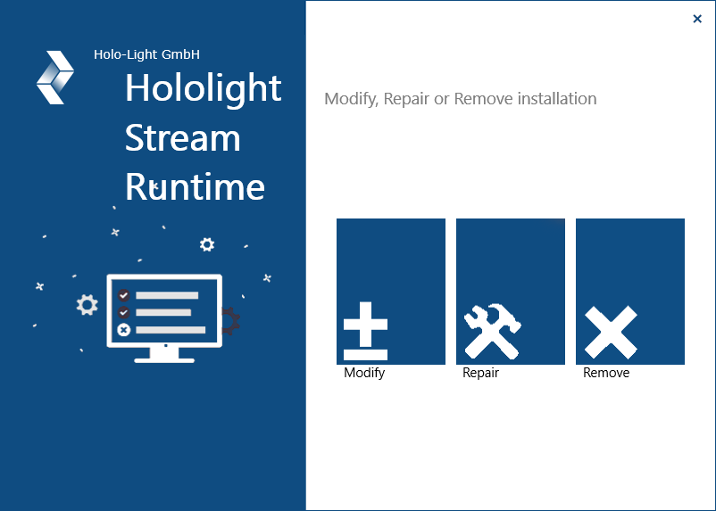 hololight stream runtime installer error modifyrepairremove 00 20250626