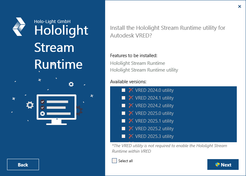 hololight stream runtime installer setup feauresandvred