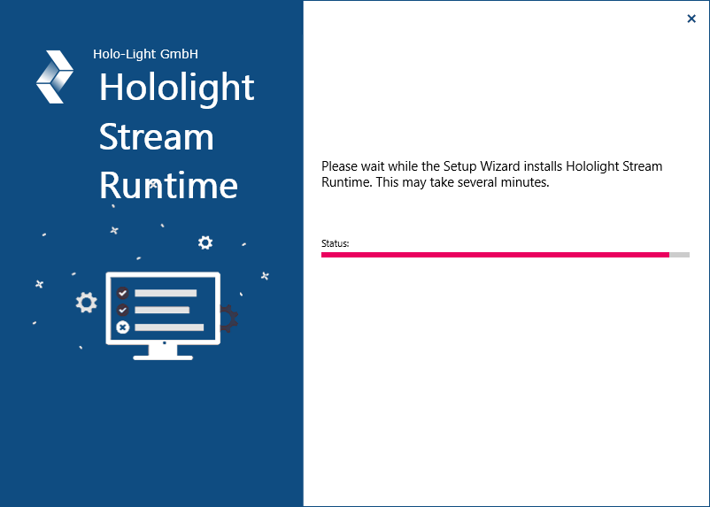 hololight stream runtime installer setup installing