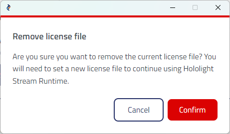 hololight stream runtime utility manage license remove