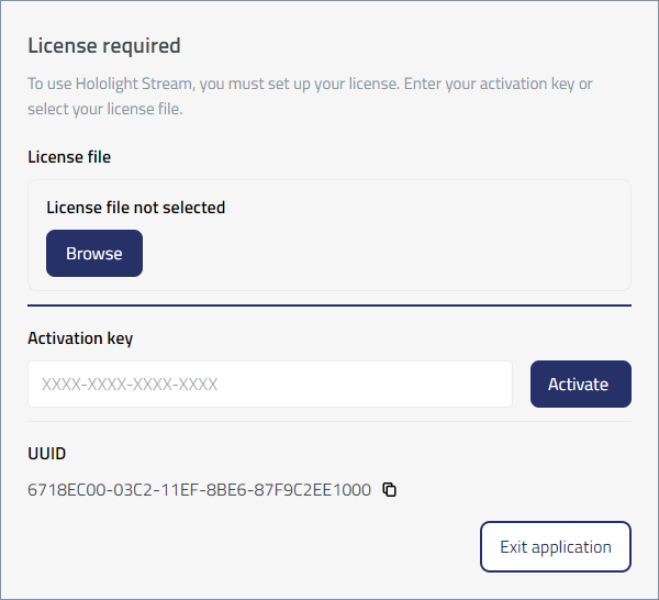 hololight stream runtime utility manage license required