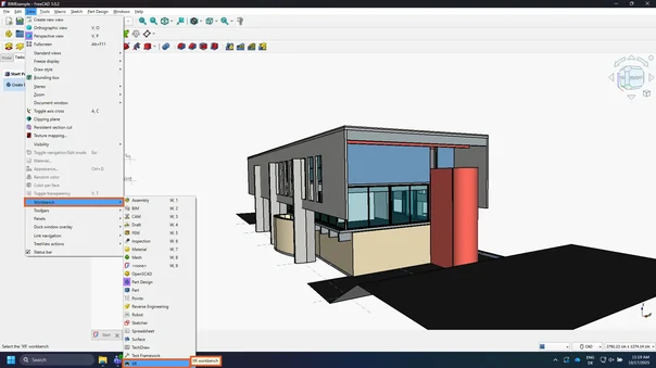 Screenshot of FreeCAD