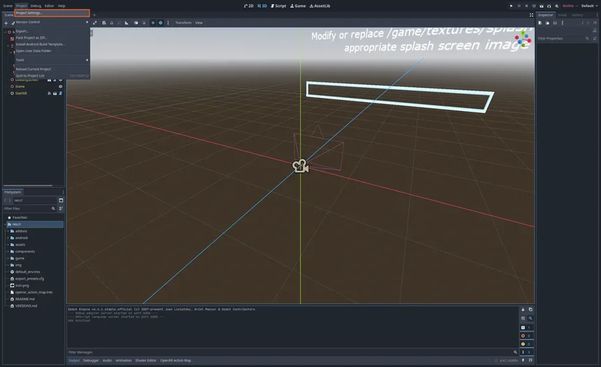 Screenshot of Godot