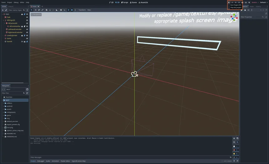 Screenshot of Godot