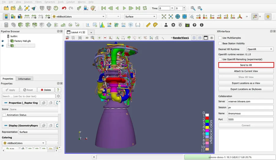 Screenshot of ParaView
