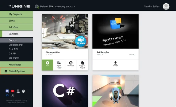 Screenshot of UNIGINE