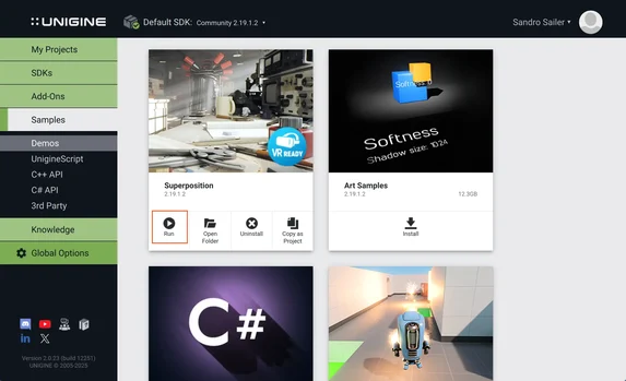 Screenshot of UNIGINE
