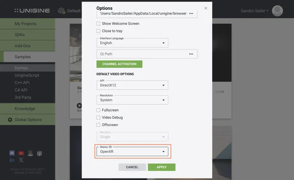 Screenshot of UNIGINE