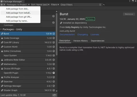 Screenshot of Unity Editor