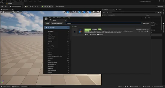 Screenshot of Unreal Engine